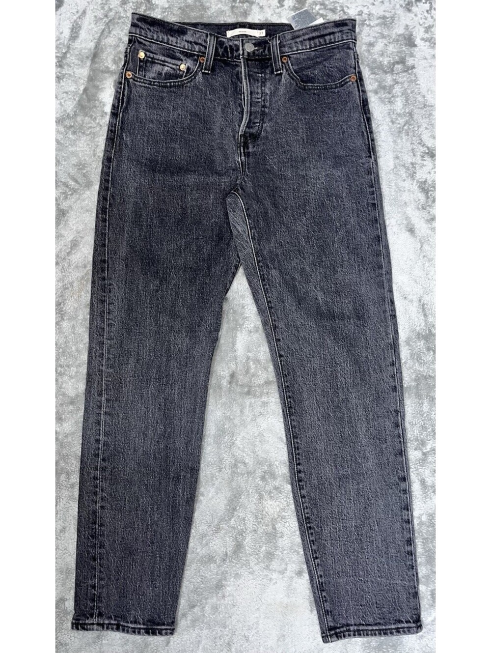 Levis Premium Wedgie Tapered Jeans Womens 28 Gray  Stretch